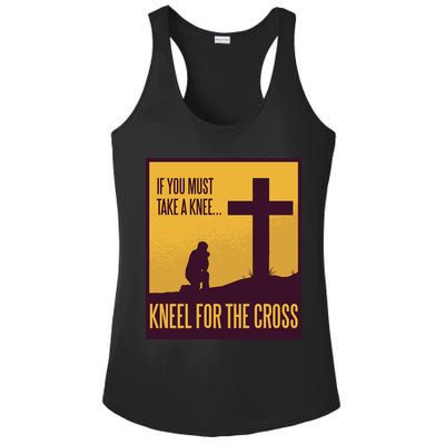 Kneel For The Cross Christian Ladies PosiCharge Competitor Racerback Tank