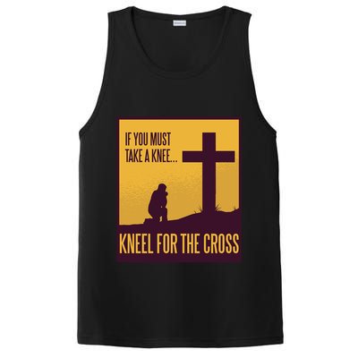 Kneel For The Cross Christian PosiCharge Competitor Tank