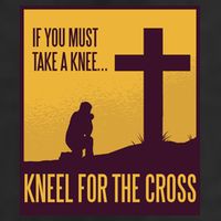 Kneel For The Cross Christian Golf Towel