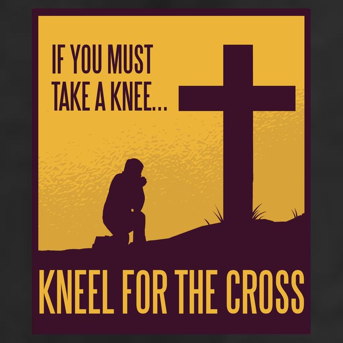 Kneel For The Cross Christian Golf Towel