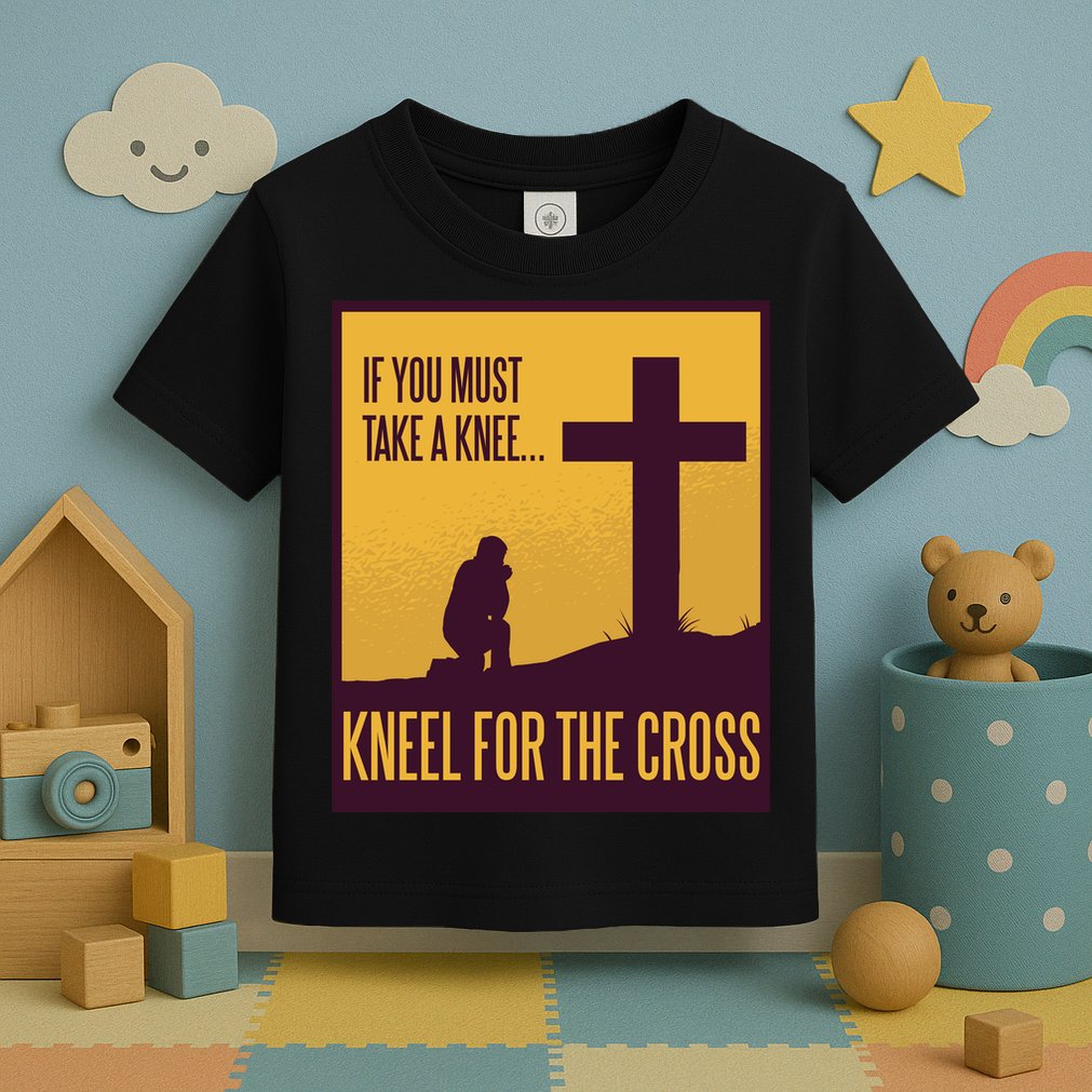 Kneel For The Cross Christian Toddler T-Shirt