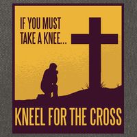 Kneel For The Cross Christian Cotton Canvas Backpack