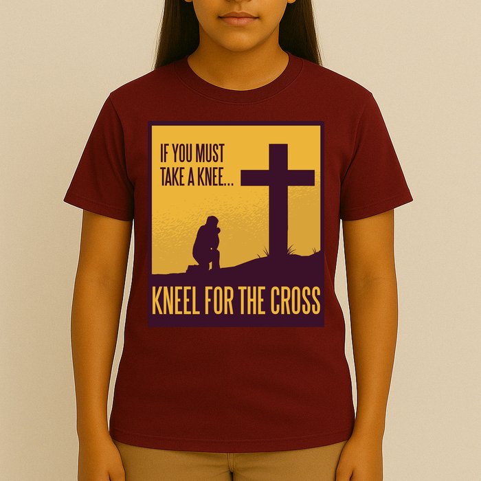 Kneel For The Cross Christian T-Shirt