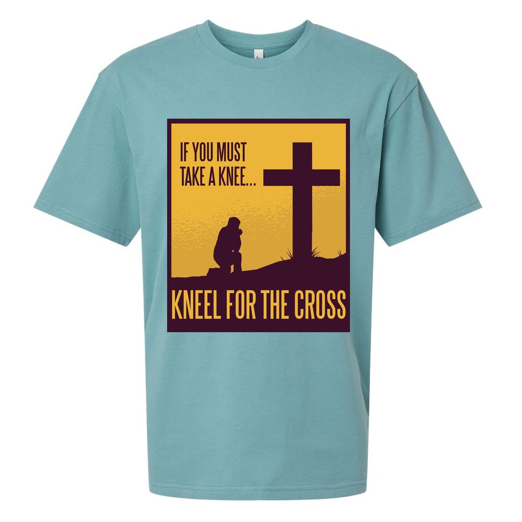 Kneel For The Cross Christian Sueded Cloud Jersey T-Shirt