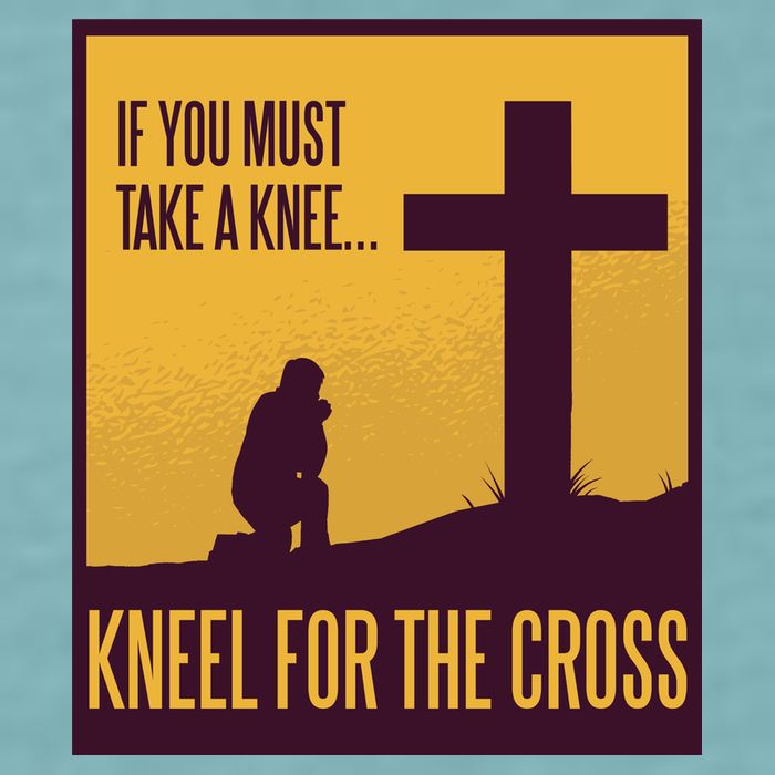 Kneel For The Cross Christian Sueded Cloud Jersey T-Shirt