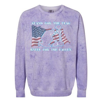 Kneel For The Fallen US Troops Colorblast Crewneck Sweatshirt