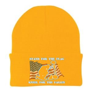 Kneel For The Fallen US Troops Knit Cap Winter Beanie