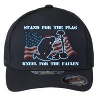 Kneel For The Fallen US Troops Flexfit Unipanel Trucker Cap