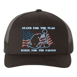 Kneel For The Fallen US Troops Yupoong Adult 5-Panel Trucker Hat