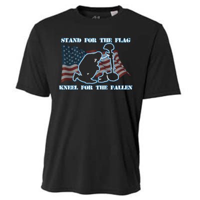 Kneel For The Fallen US Troops Cooling Performance Crew T-Shirt