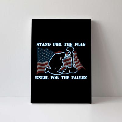 Kneel For The Fallen US Troops Canvas