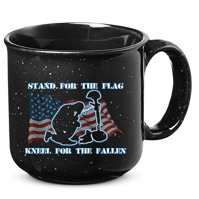 Kneel For The Fallen US Troops 15oz Campfire Ceramic Mug
