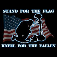 Kneel For The Fallen US Troops Drawstring Bag