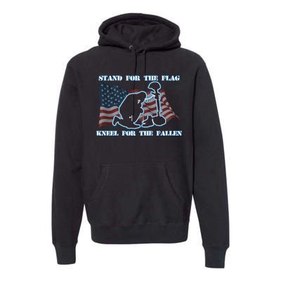 Kneel For The Fallen US Troops Premium Hoodie