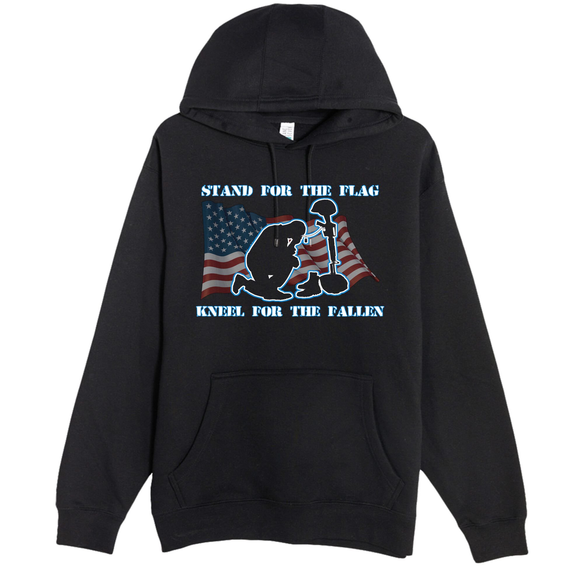 Kneel For The Fallen US Troops Premium Pullover Hoodie