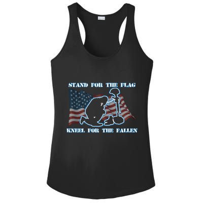 Kneel For The Fallen US Troops Ladies PosiCharge Competitor Racerback Tank