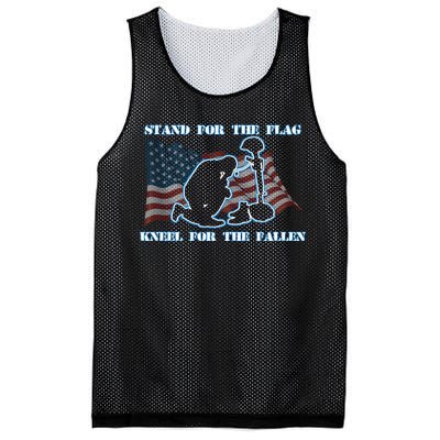 Kneel For The Fallen US Troops Mesh Reversible Basketball Jersey Tank