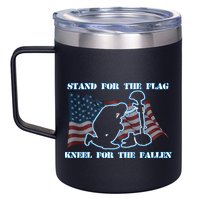 Kneel For The Fallen US Troops 12oz Stainless Steel Coffee Mug