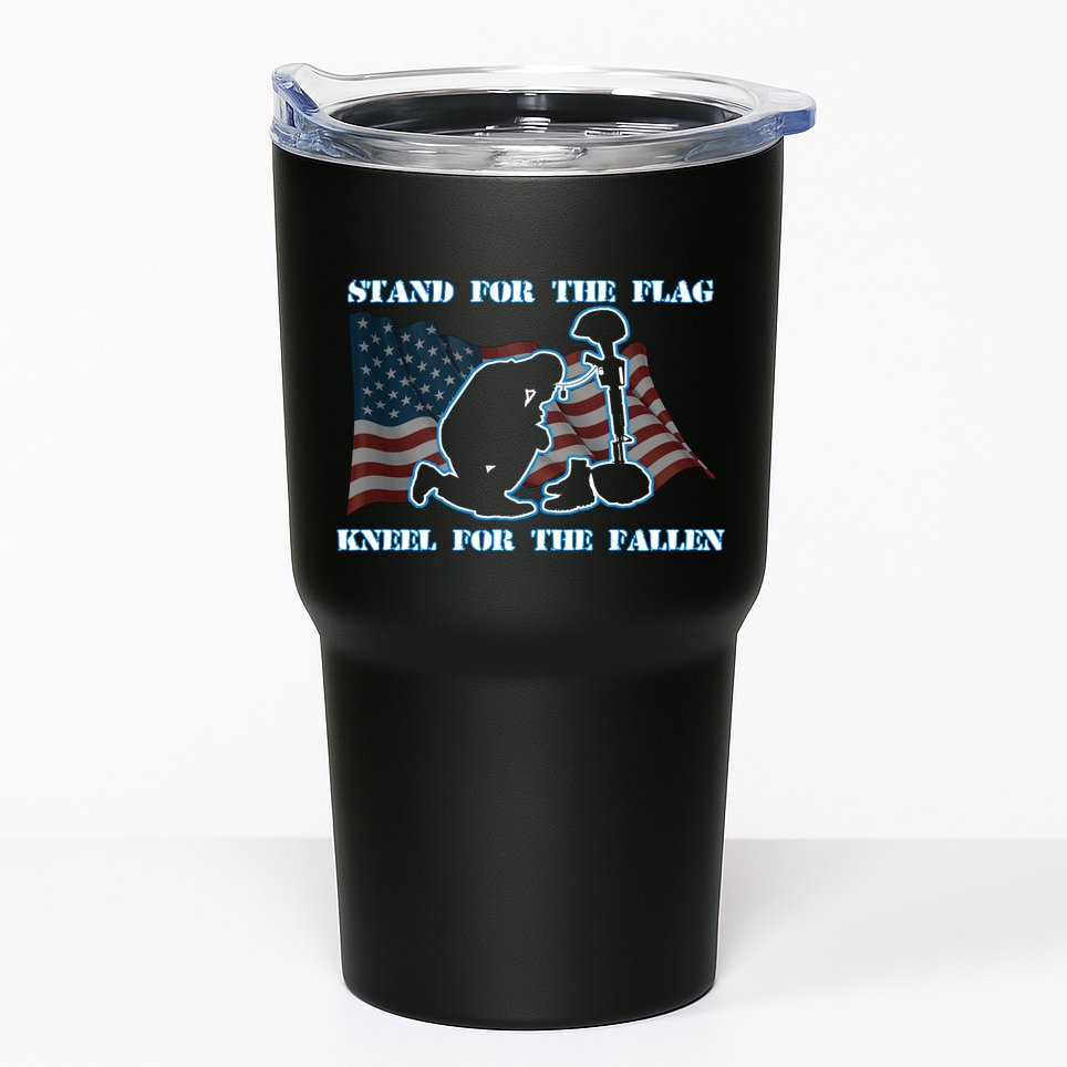 Kneel For The Fallen US Troops Tumbler