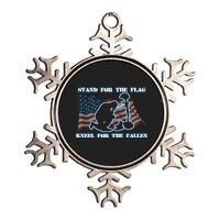 Kneel For The Fallen US Troops Metallic Star Ornament