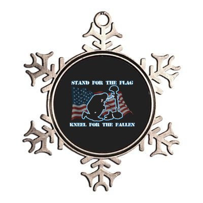 Kneel For The Fallen US Troops Metallic Star Ornament