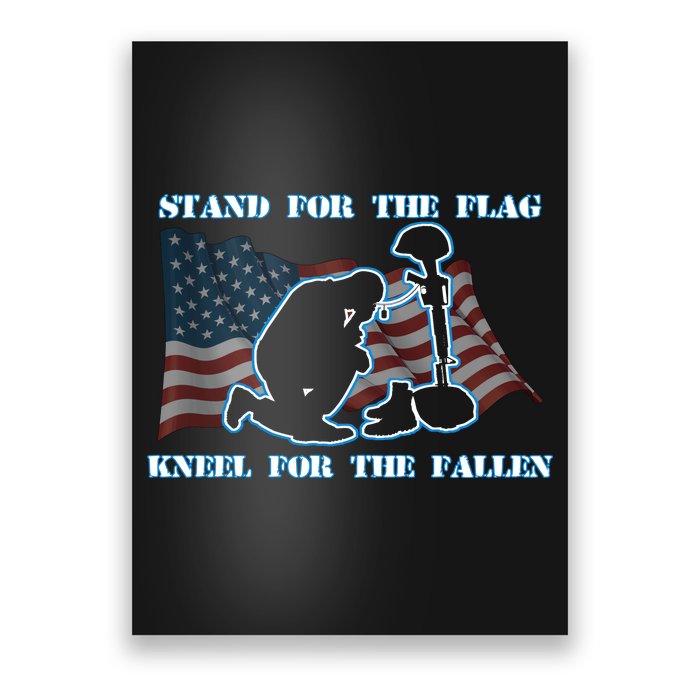 Kneel For The Fallen US Troops Poster