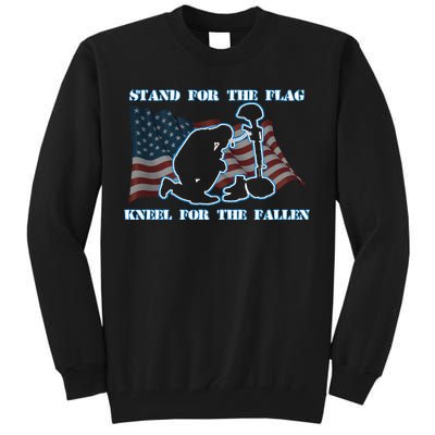 Kneel For The Fallen US Troops Tall Sweatshirt