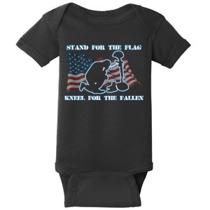 Kneel For The Fallen US Troops Baby Bodysuit