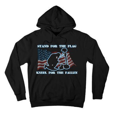 Kneel For The Fallen US Troops Tall Hoodie