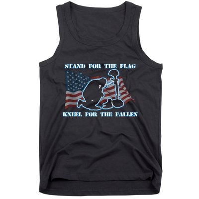 Kneel For The Fallen US Troops Tank Top