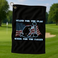 Kneel For The Fallen US Troops Golf Towel