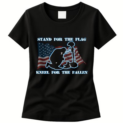 Kneel For The Fallen US Troops Women's T-Shirt