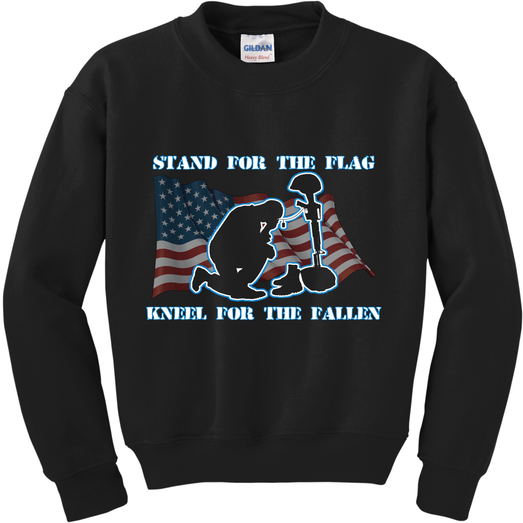 Kneel For The Fallen US Troops Kids Sweatshirt