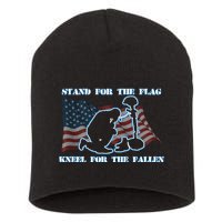 Kneel For The Fallen US Troops Short Acrylic Beanie