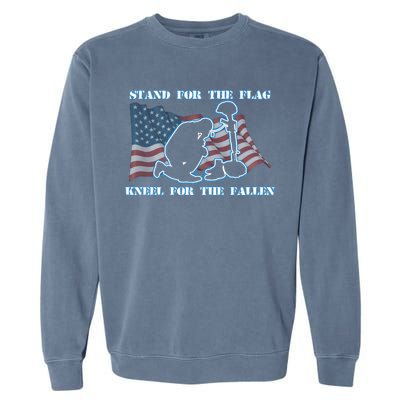 Kneel For The Fallen US Troops Garment-Dyed Sweatshirt