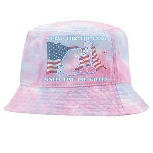 Kneel For The Fallen US Troops Tie-Dyed Bucket Hat