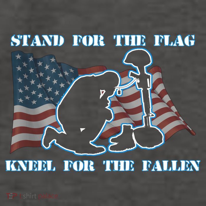 Kneel For The Fallen US Troops Vector Backpack