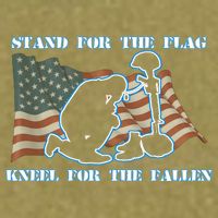 Kneel For The Fallen US Troops Garment-Dyed Women's Muscle Tee
