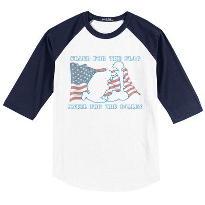 Kneel For The Fallen US Troops Baseball Sleeve Shirt