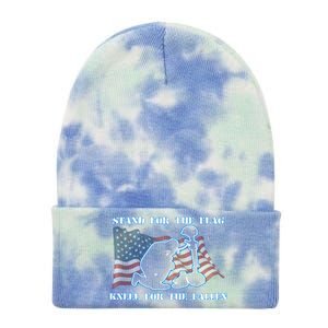 Kneel For The Fallen US Troops Tie Dye 12in Knit Beanie