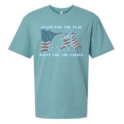 Kneel For The Fallen US Troops Sueded Cloud Jersey T-Shirt