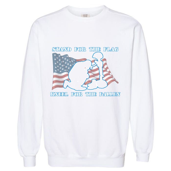 Kneel For The Fallen US Troops Garment-Dyed Sweatshirt