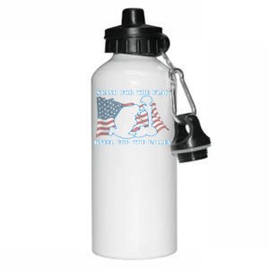 Kneel For The Fallen US Troops Aluminum Water Bottle 