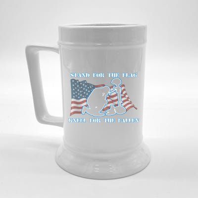 Kneel For The Fallen US Troops Beer Stein