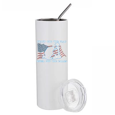 Kneel For The Fallen US Troops Stainless Steel Tumbler