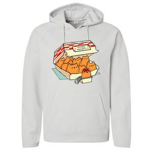 Kitten Nuggets Fast Food Cat Performance Fleece Hoodie