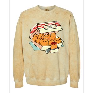 Kitten Nuggets Fast Food Cat Colorblast Crewneck Sweatshirt