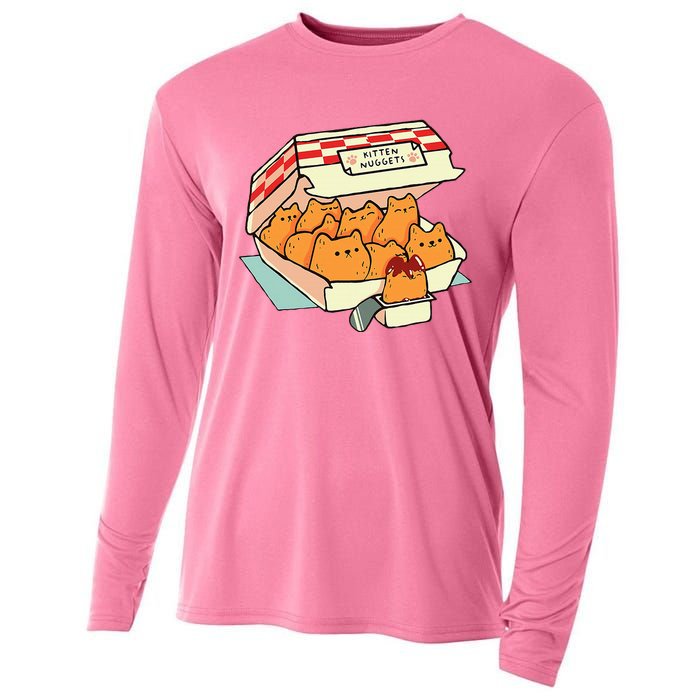 Kitten Nuggets Fast Food Cat Cooling Performance Long Sleeve Crew