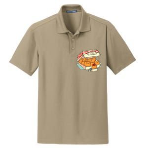 Kitten Nuggets Fast Food Cat Dry Zone Grid Polo