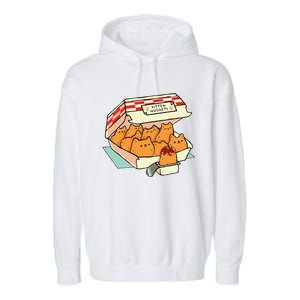 Kitten Nuggets Fast Food Cat Garment-Dyed Fleece Hoodie